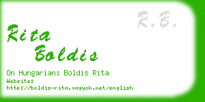 rita boldis business card